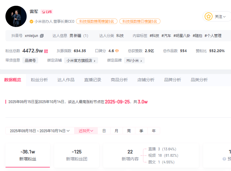 小米汽车直播间遭网暴<strong></p>
<p>欧易app下载</strong>，雷军抖音账号半个月掉粉30万